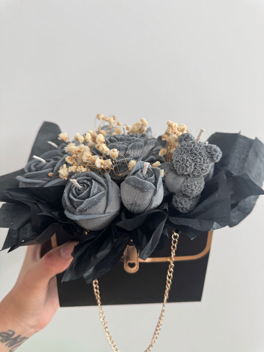 “Bouquet” 50 shades of grey purse